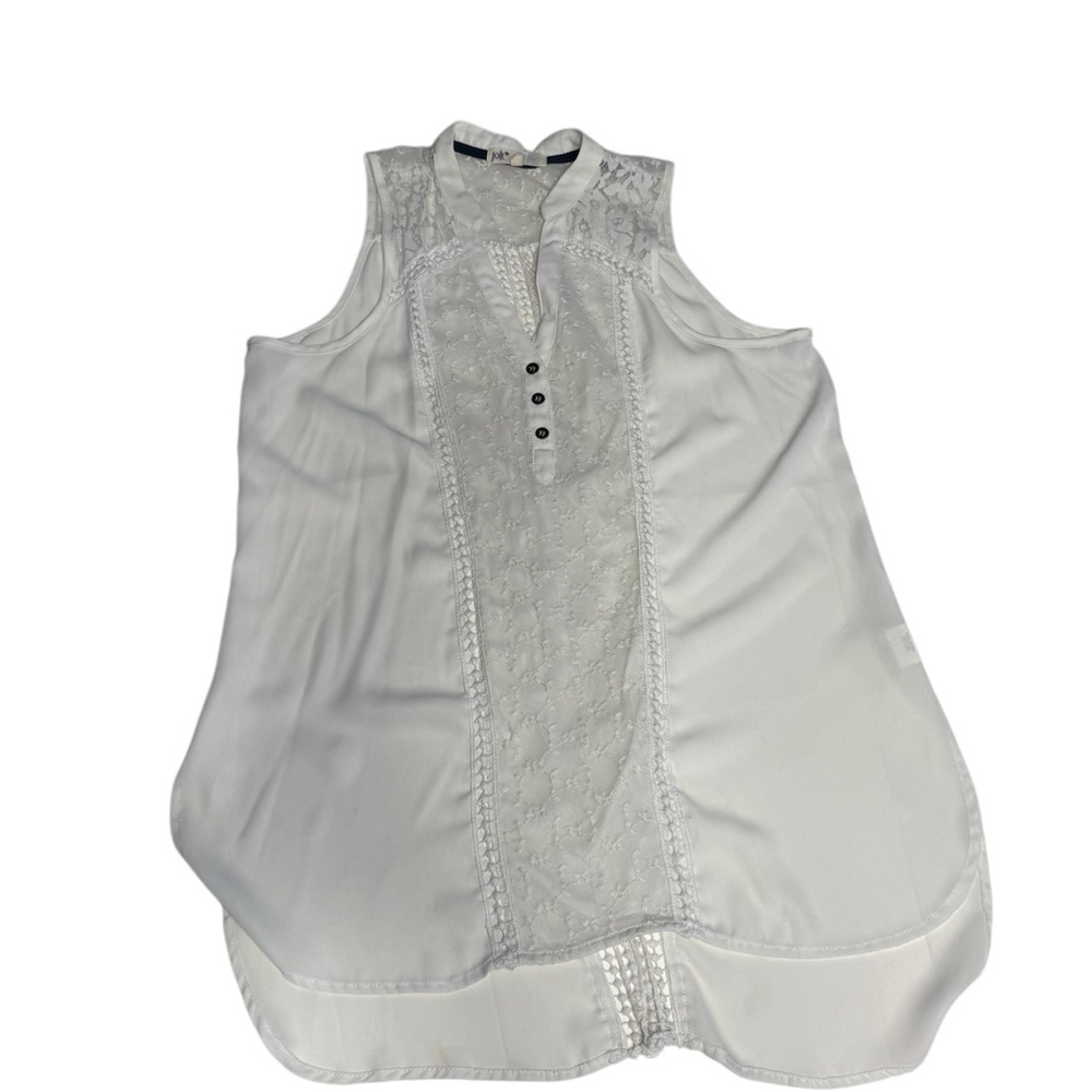 Jolt Cream Blouse With Lace Sections Size XL